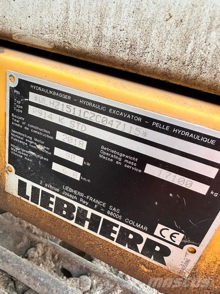 Liebherr R 914 K STD حفارات زحافة
