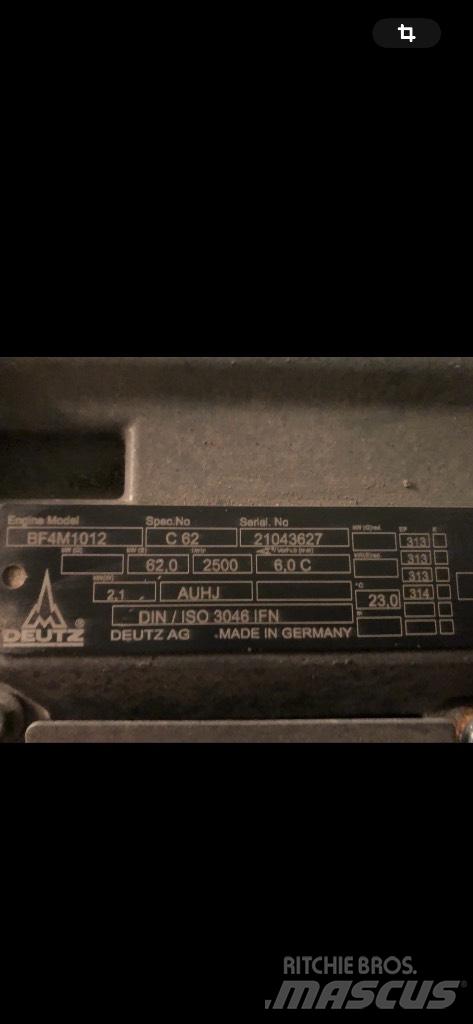 Deutz BF4M1012 لوادر بعجل