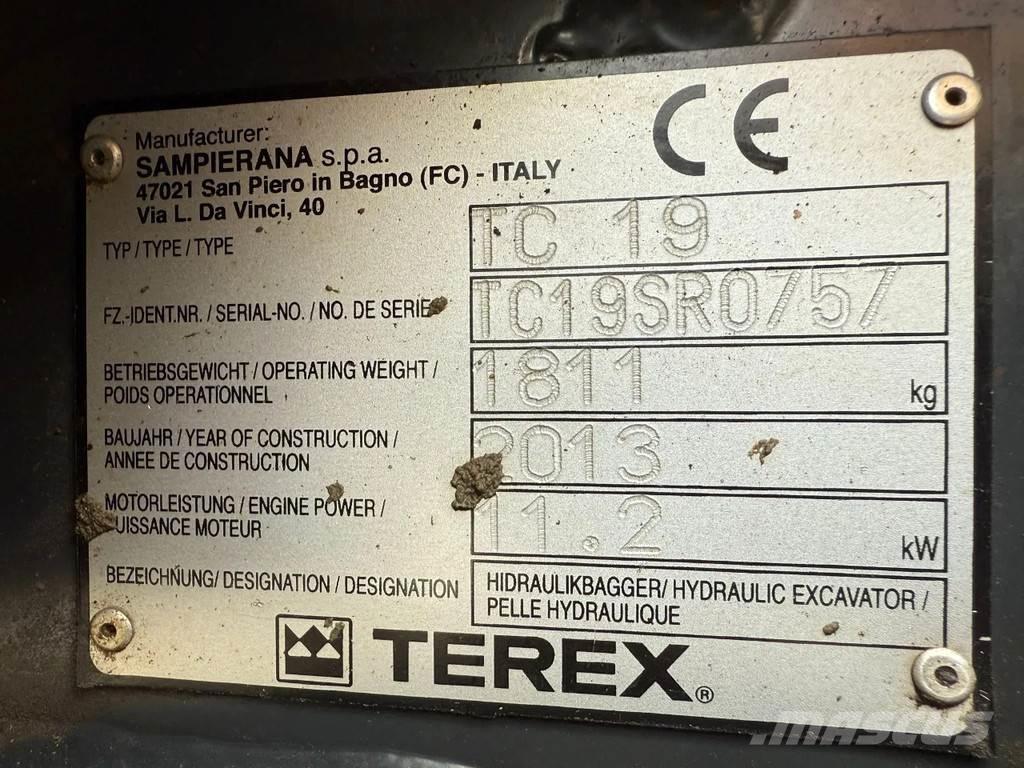 Terex TC 19 حفارات صغيرة أقل من 7 طن (حفارات صغيرة)