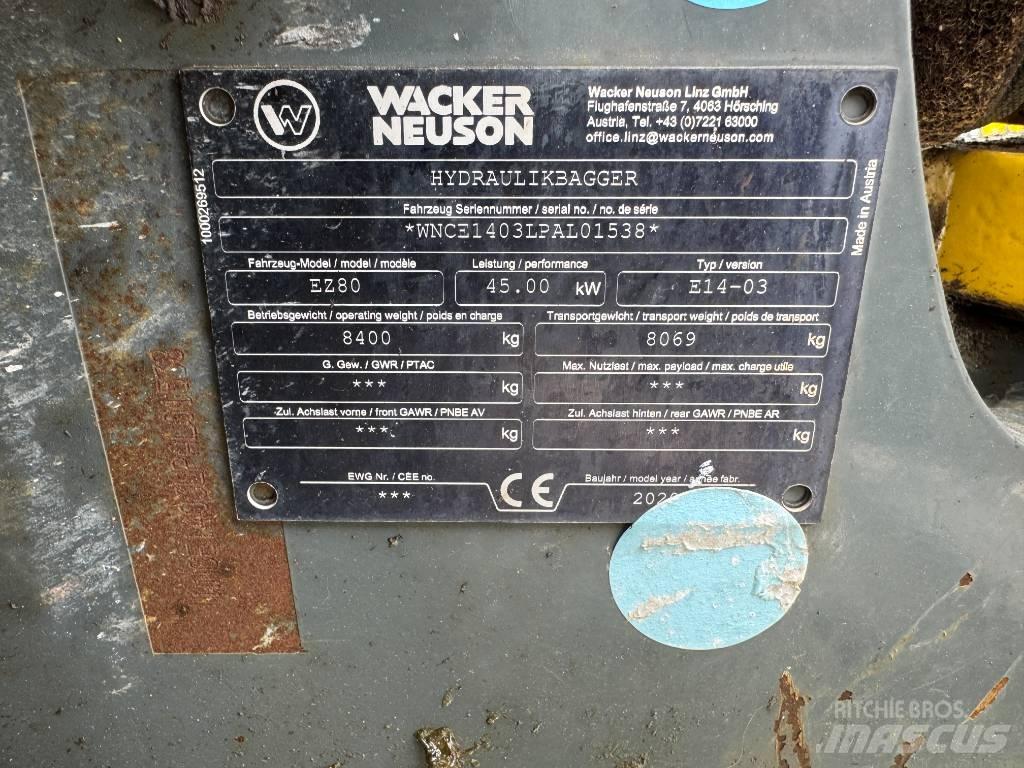 Wacker Neuson EZ80 حفارات زحافة