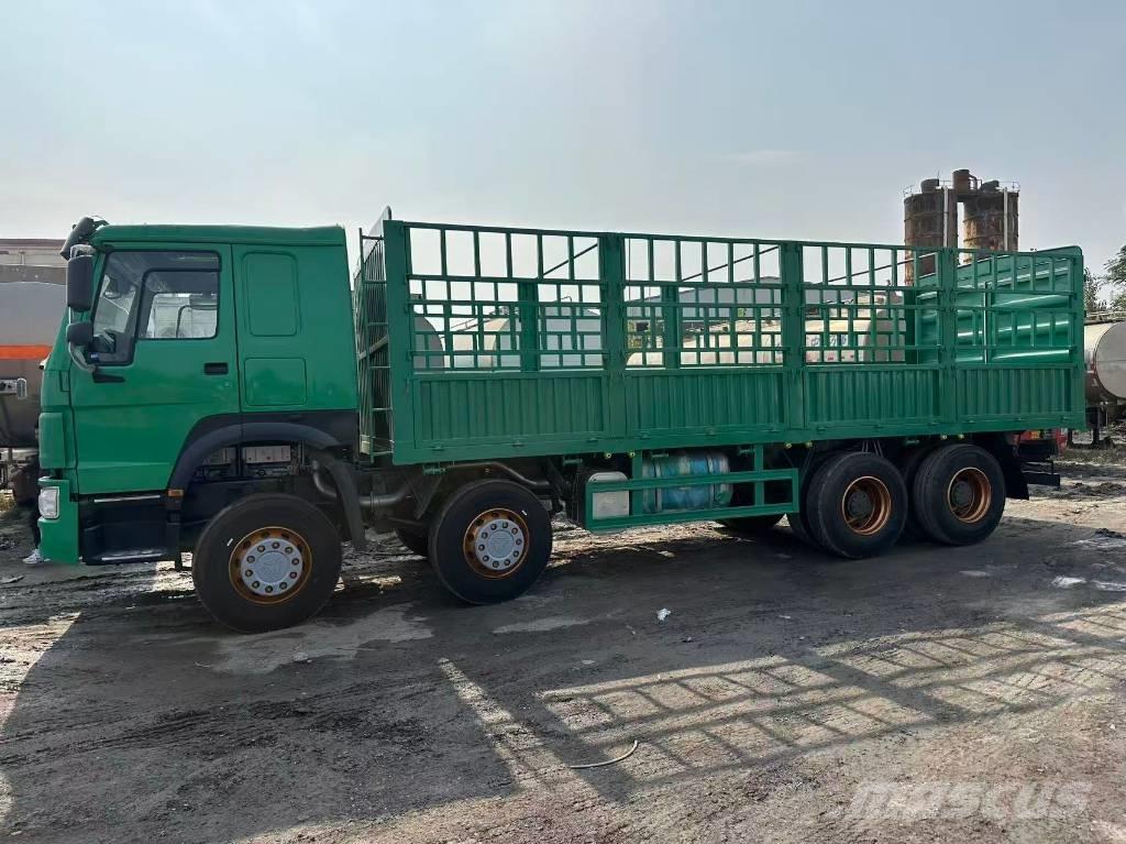 Sinotruk HOWO420hp شاحنات مسطحة/مفصلية الجوانب