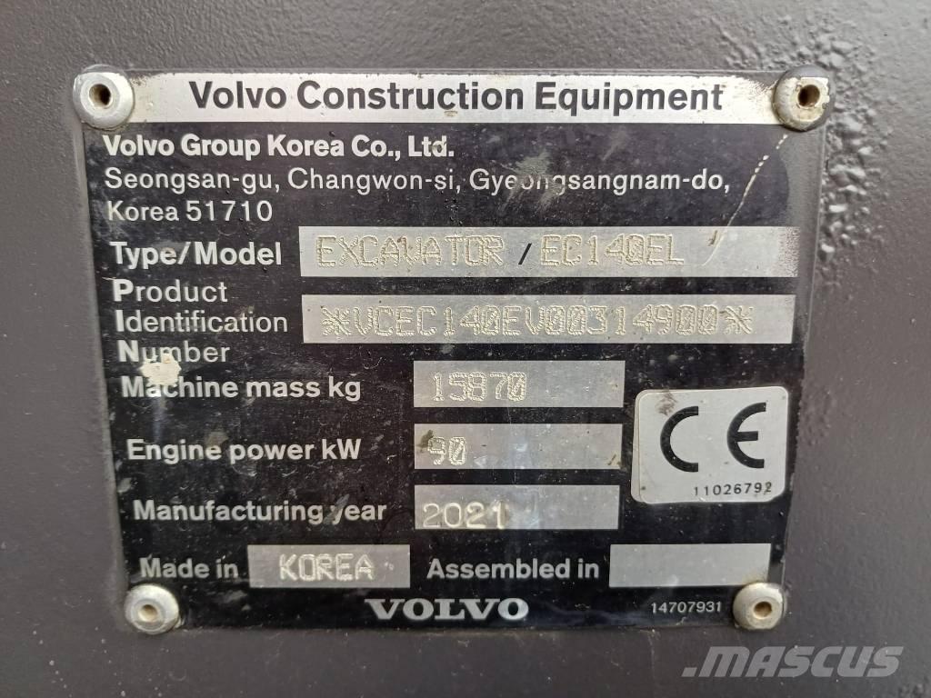 Volvo EC 140 EL حفارات زحافة