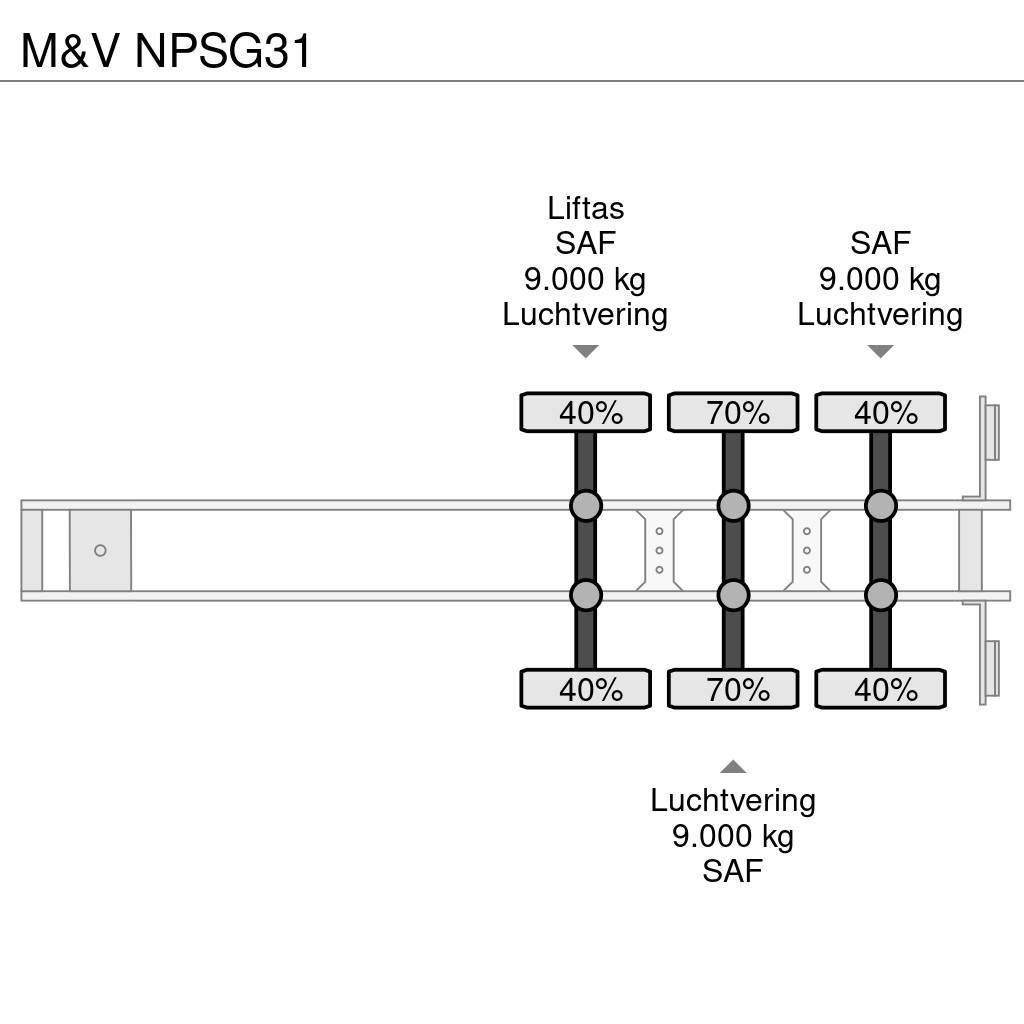 M&V NPSG31 نصف مقطورات مسطحة / مفصلية الجوانب