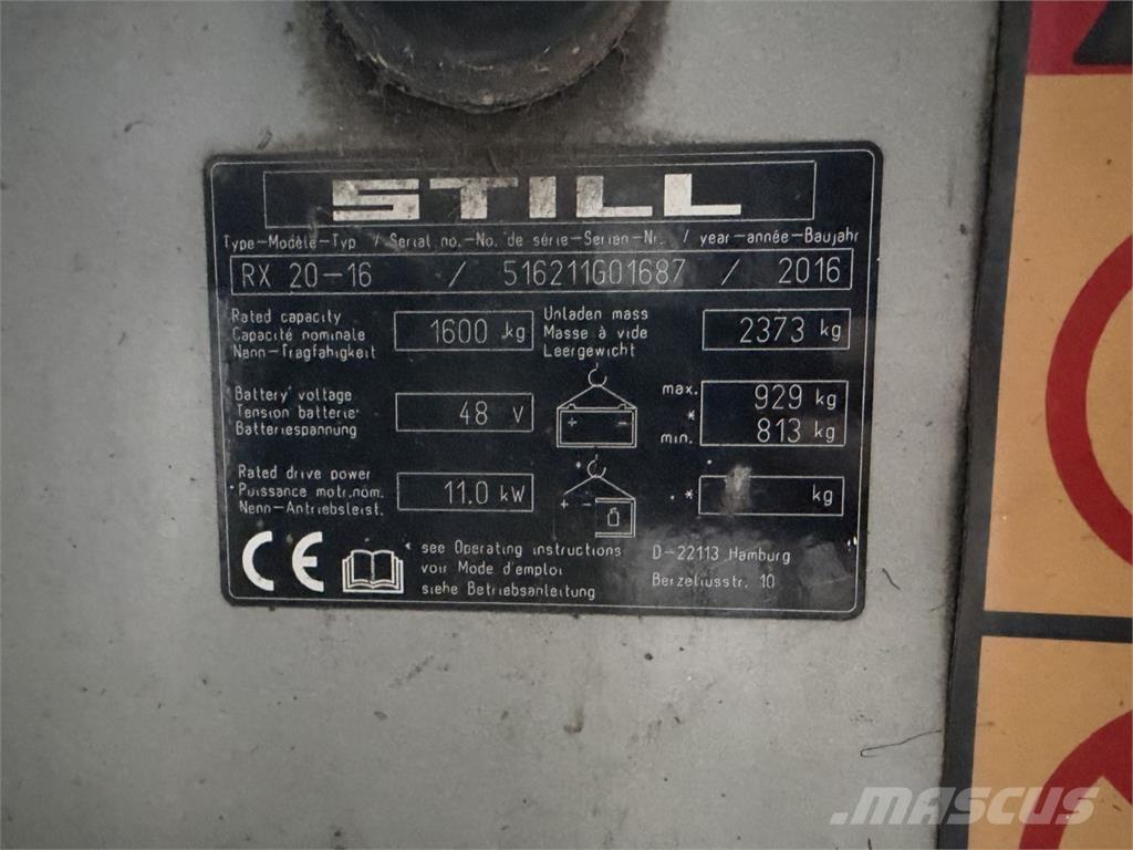 Still RX20-16 شاحنات ذات رافعات شوكية تعمل بالكهرباء