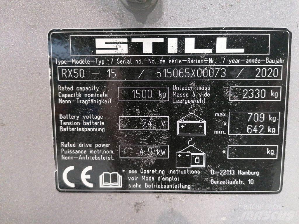 Still RX50-15 شاحنات ذات رافعات شوكية تعمل بالكهرباء