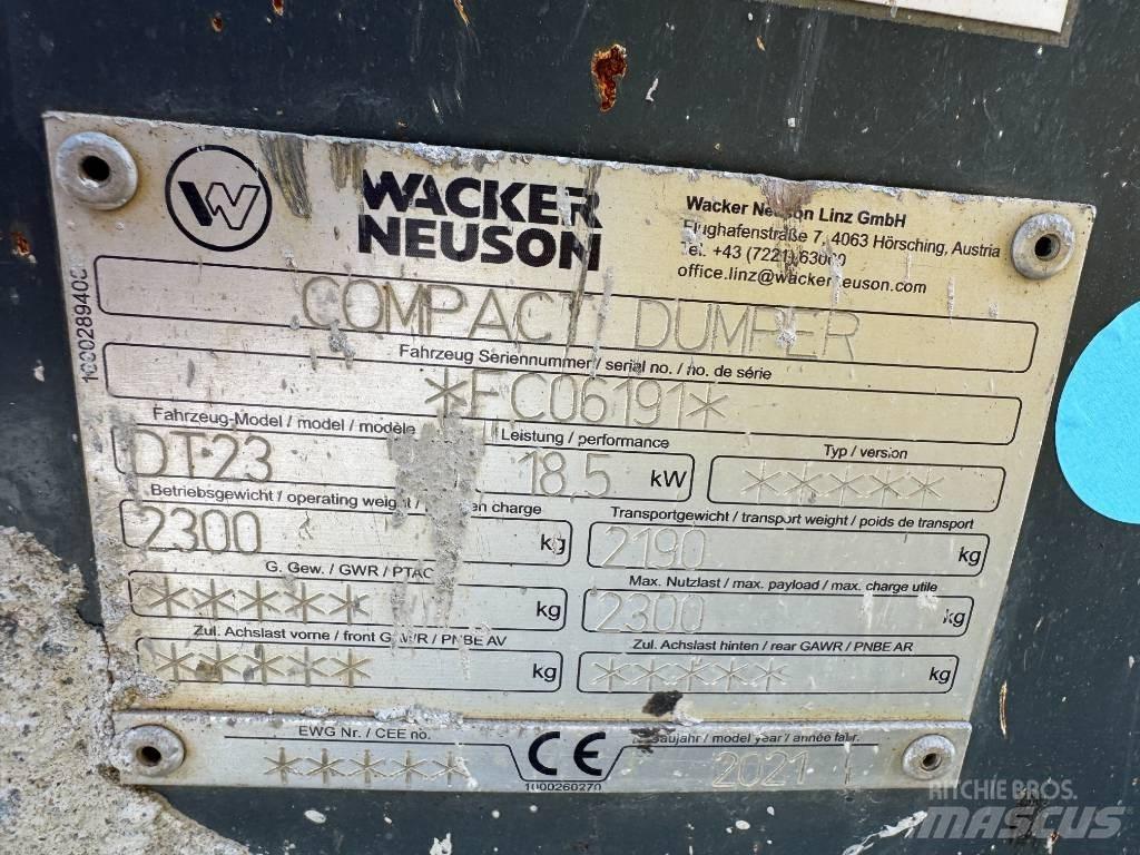 Wacker Neuson DT23 عربات نقل قلابة مجنزرة