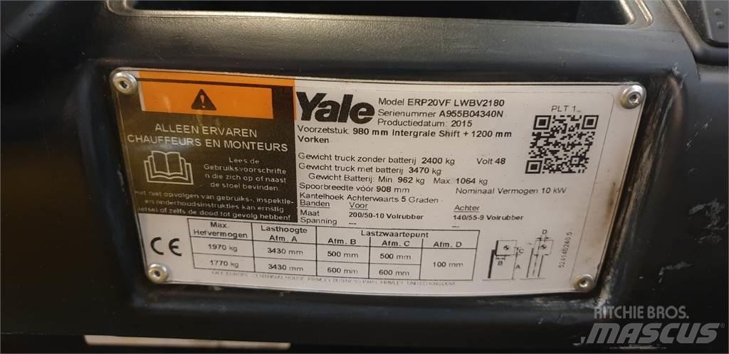 Yale ERP20VF 2014 شاحنات ذات رافعات شوكية تعمل بالكهرباء
