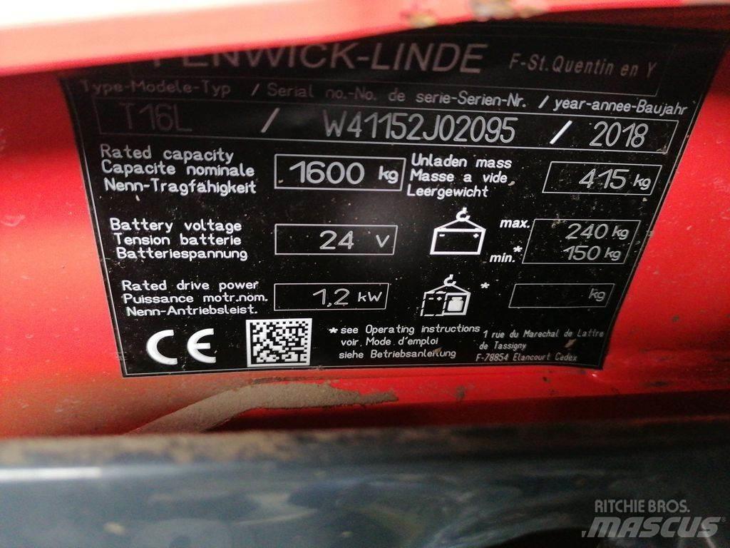 Linde T16L معدات الرفع منخفض المستوى