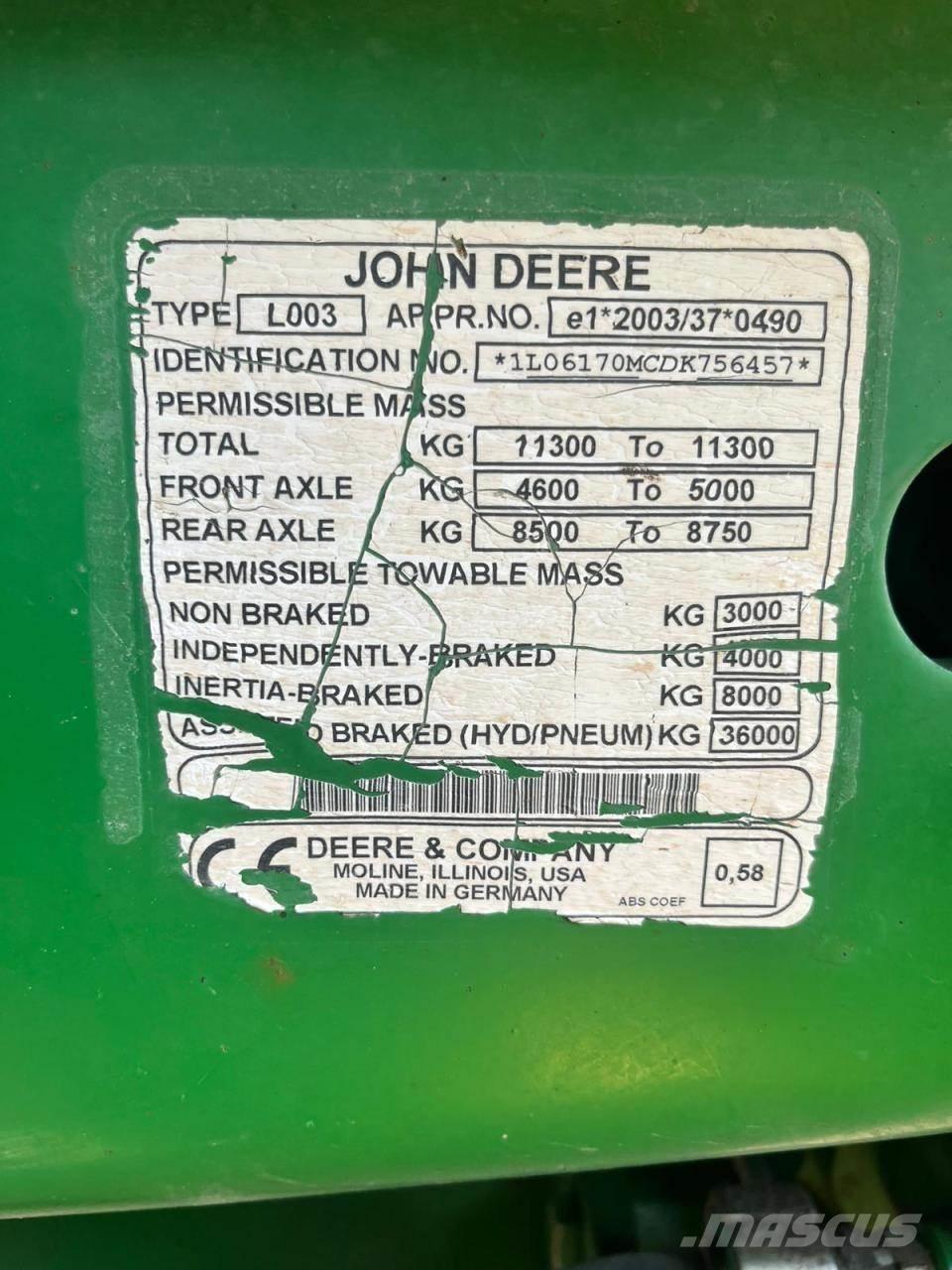 John Deere 6170M الجرارات