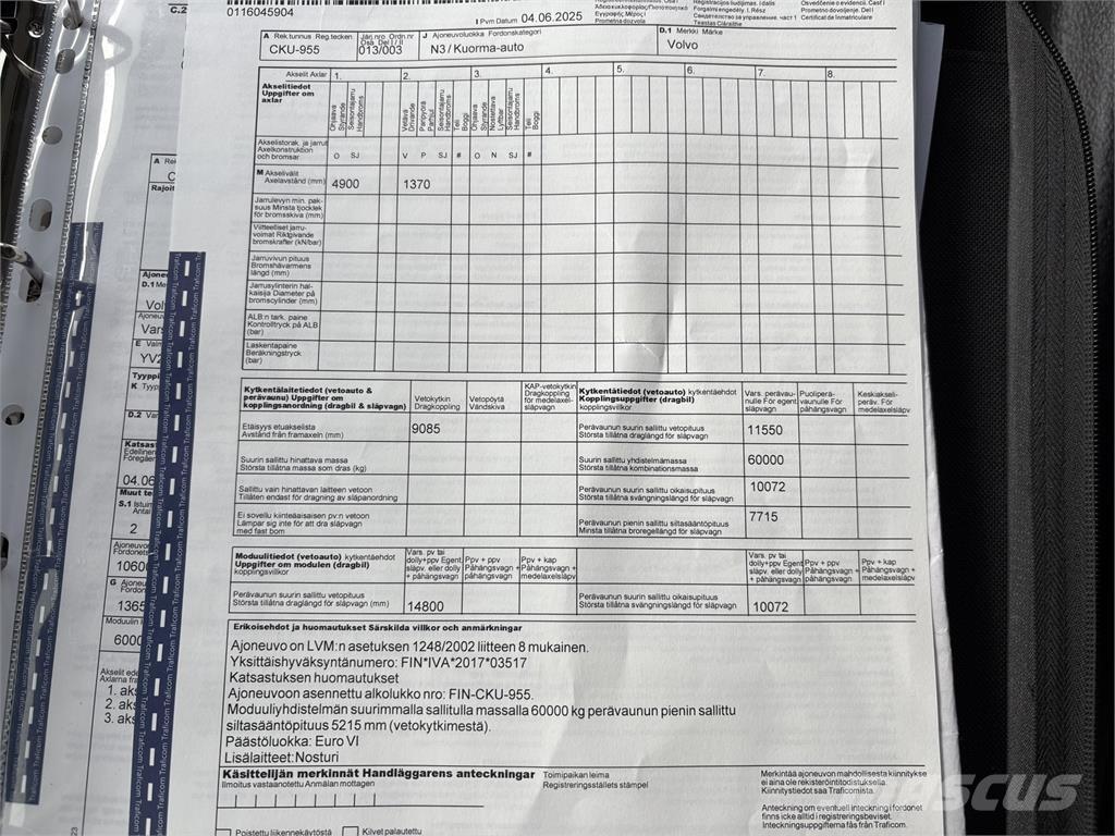 Volvo FM370 6x2 شاحنات الرافعات