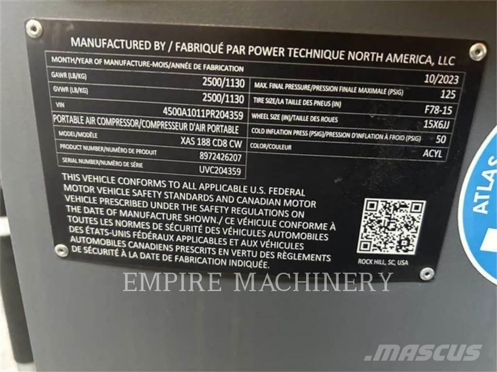 Atlas Copco XAS188CD مكابس