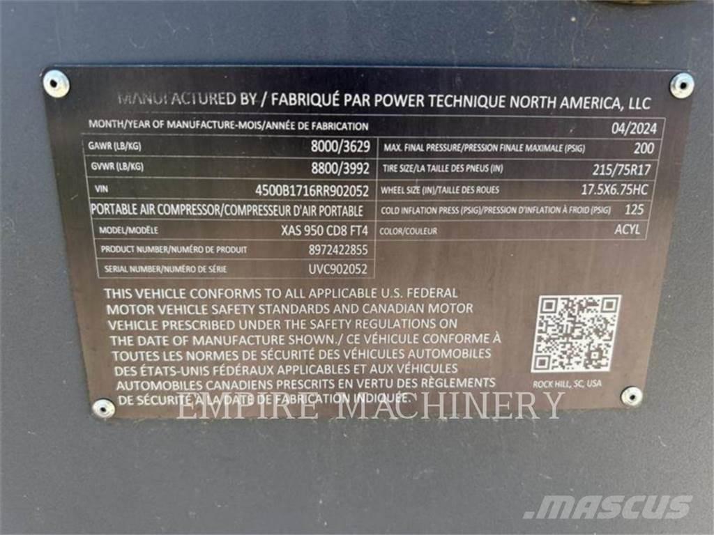 Atlas Copco XAS950CD مكابس