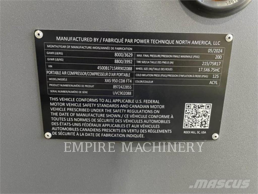 Atlas Copco XAS950CD مكابس