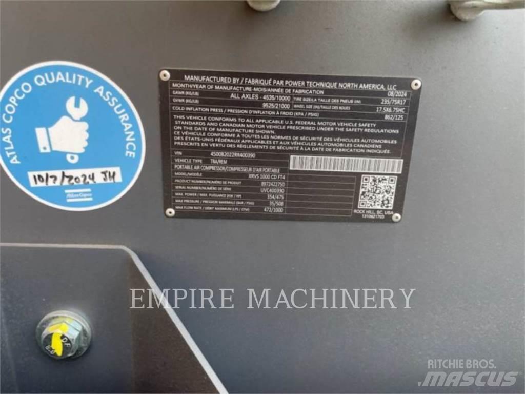 Atlas Copco XRVS1000CD مكابس