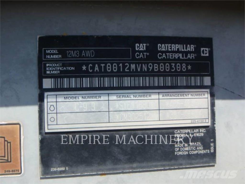 CAT 12M3 AWD معدات تمهيد الطرق