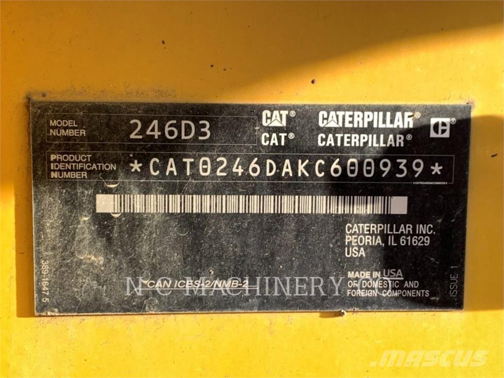 CAT 246D3 H3CB لوادر انزلاقية التوجيه
