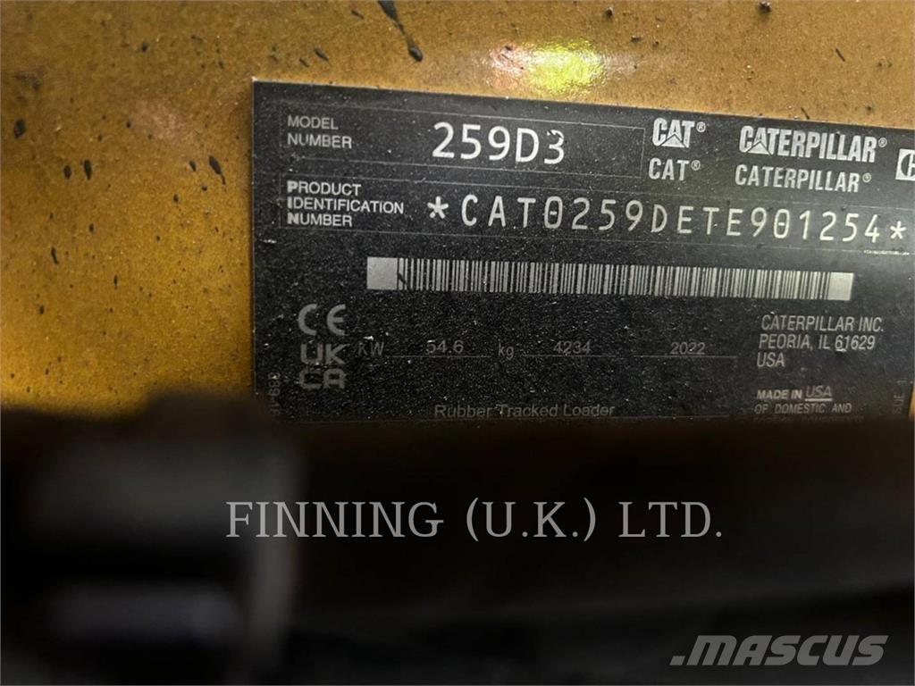 CAT 259D3 لوادر انزلاقية التوجيه