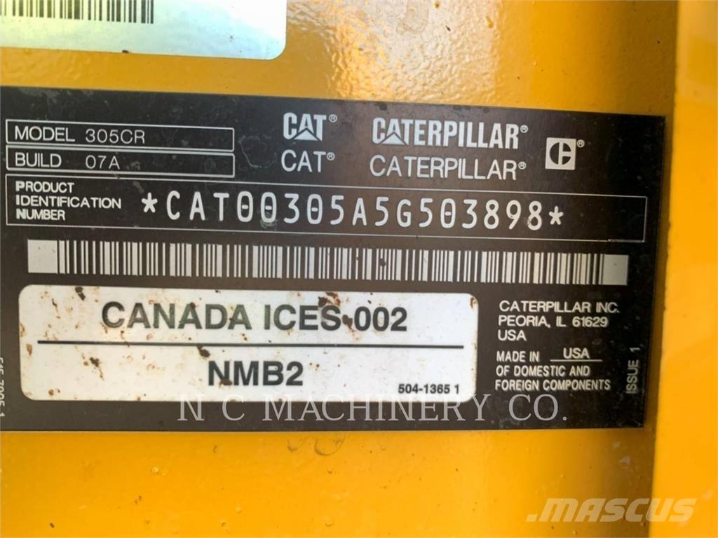 CAT 305 CRCB حفارات زحافة
