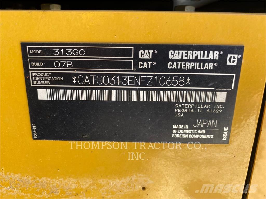 CAT 313GC حفارات زحافة