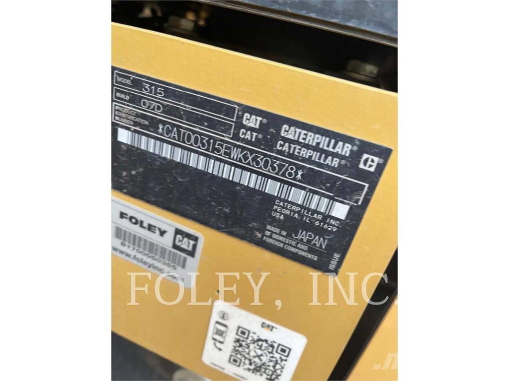 CAT 315-07 حفارات زحافة