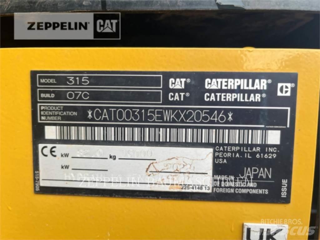 CAT 315-07B حفارات زحافة