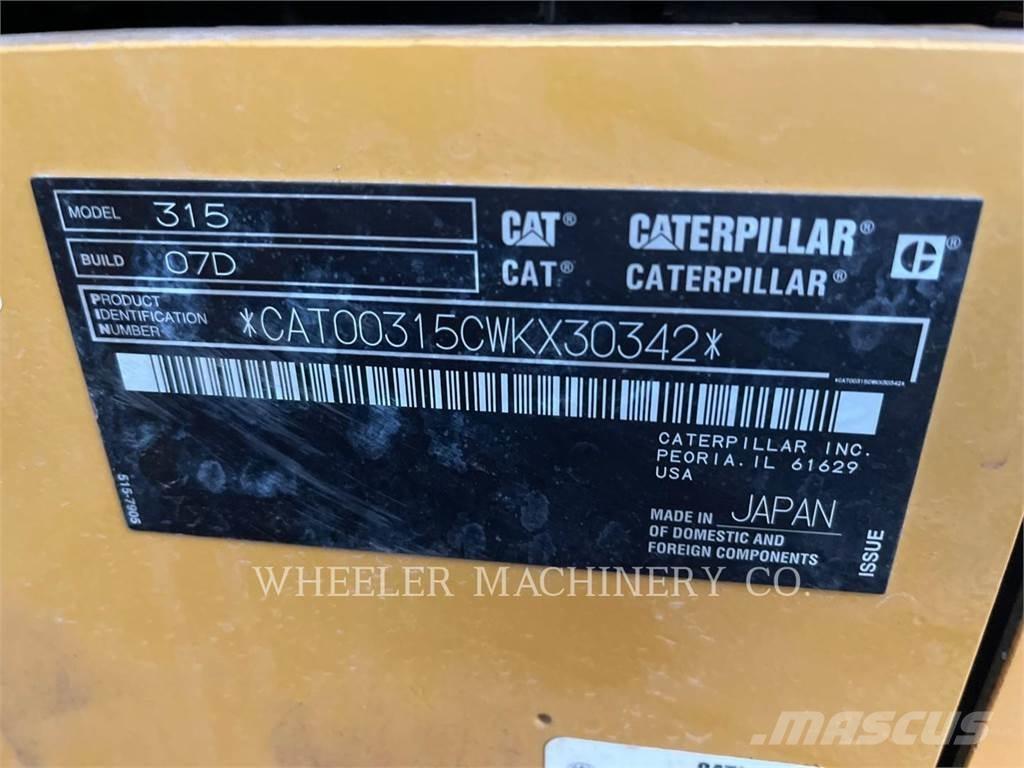 CAT 315 CF حفارات زحافة