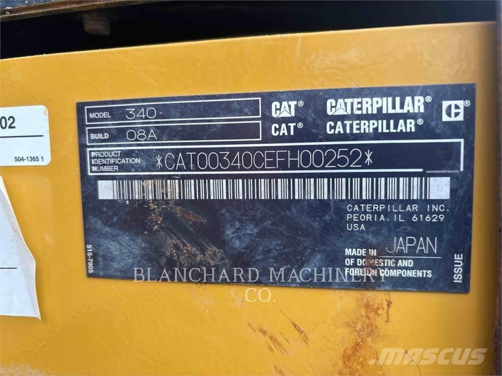 CAT 340 حفارات زحافة