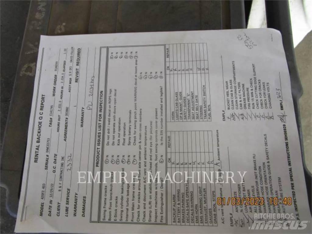 CAT 420F2 4EO لوادر ذات جرافات عكسية