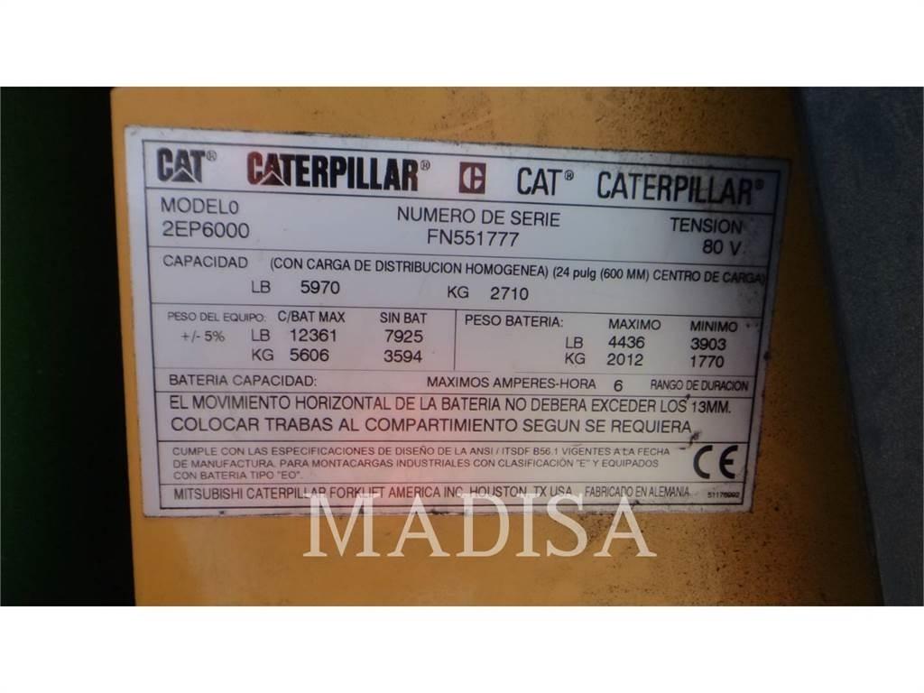 CAT LIFT TRUCKS 2EP6000 شاحنات ذات رافعات شوكية تعمل بالكهرباء