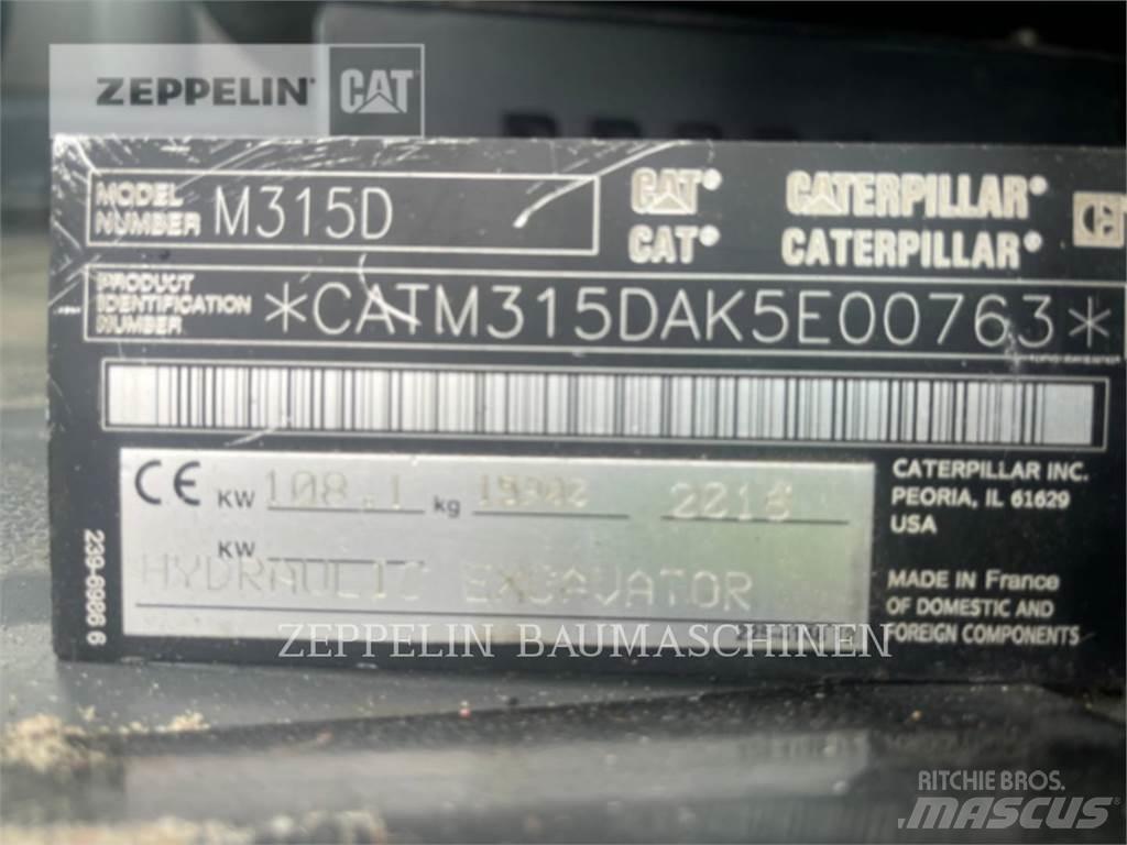 CAT M315D حفارات بعجل