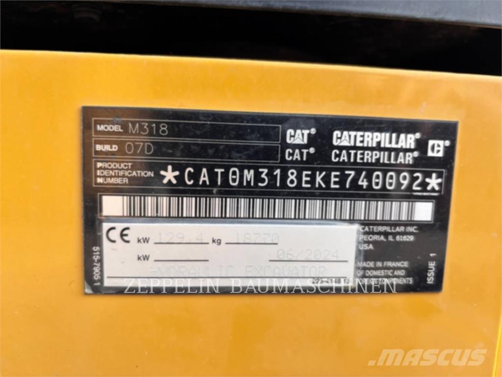 CAT M318-07A حفارات بعجل