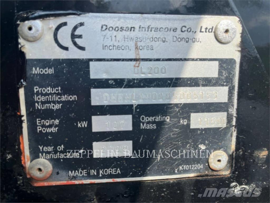 Doosan DL200-5 لوادر بعجل