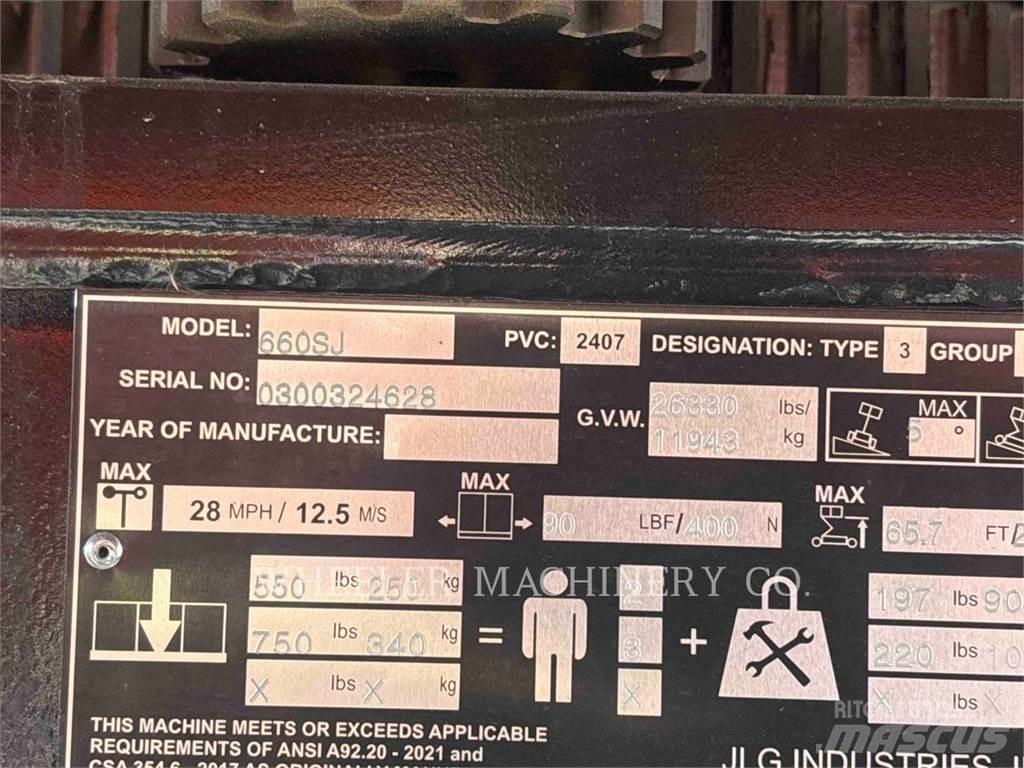 JLG 660SJ رافعات سلة مفصلية