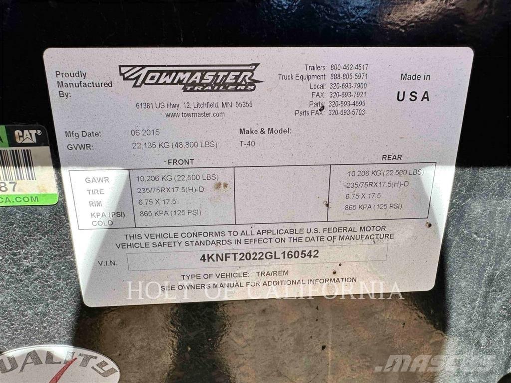TOWMASTER T-40 مقطورات أخرى