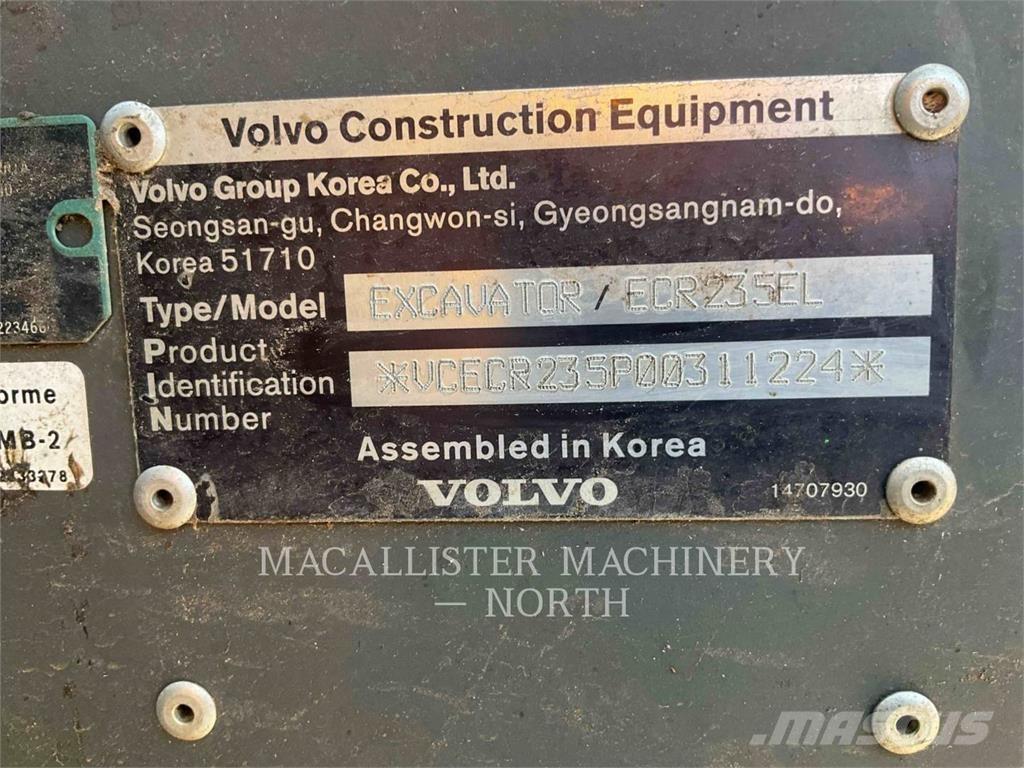 Volvo ECR235EL حفارات زحافة