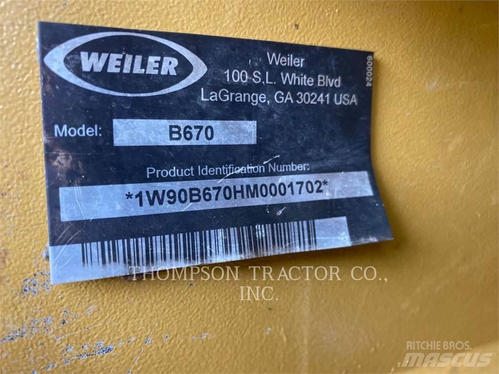 Weiler B670 قاطعات وجامعات الأشجار
