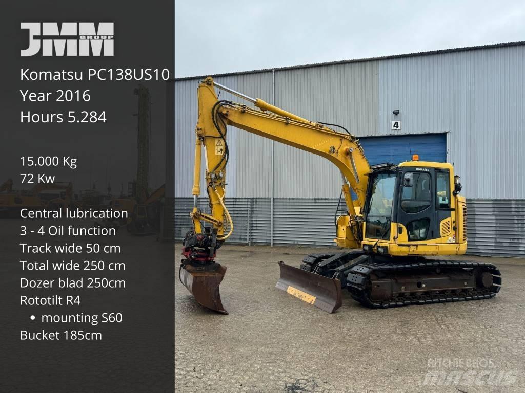 Komatsu PC 138 US-10 حفارات زحافة