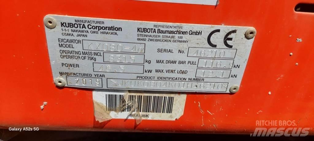Kubota KX 080-4 حفارات وسط 7 طن - 12 طن