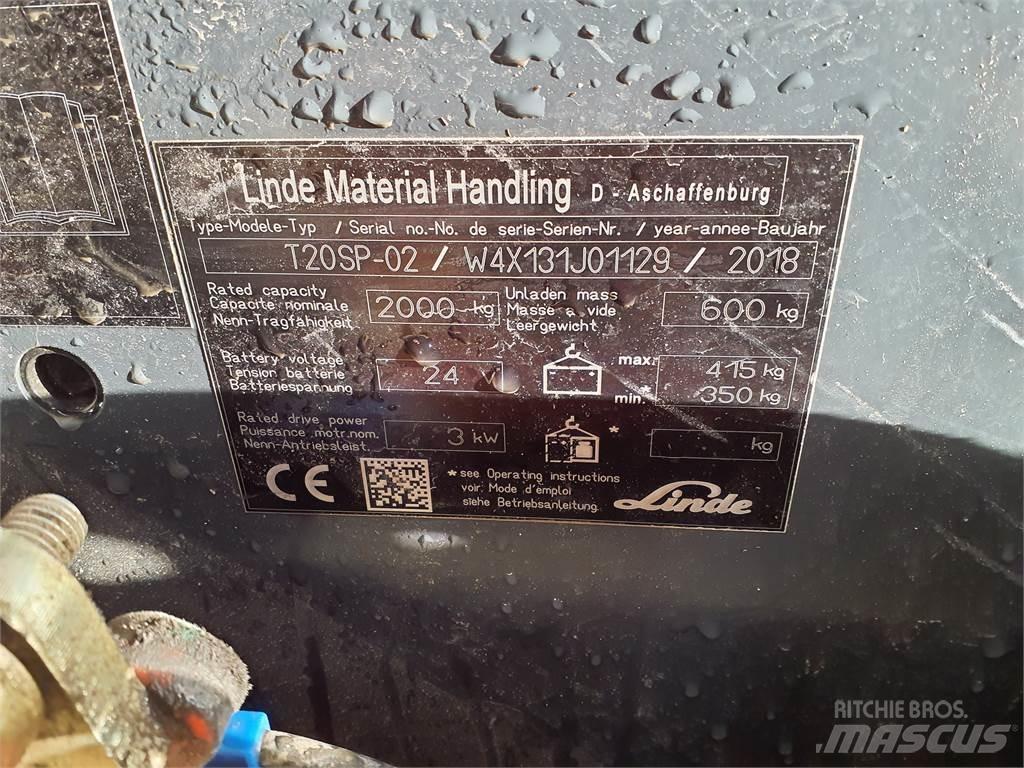 Linde T20SP kurz معدات الرفع منخفض المستوى
