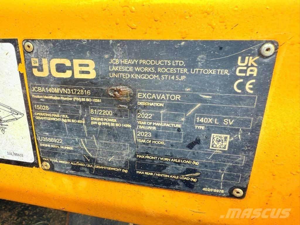 JCB 140 X حفارات زحافة