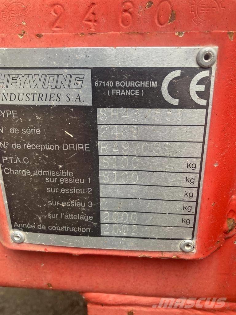 Heywang SH 43/55 S معدات توزيع السماد العضوي