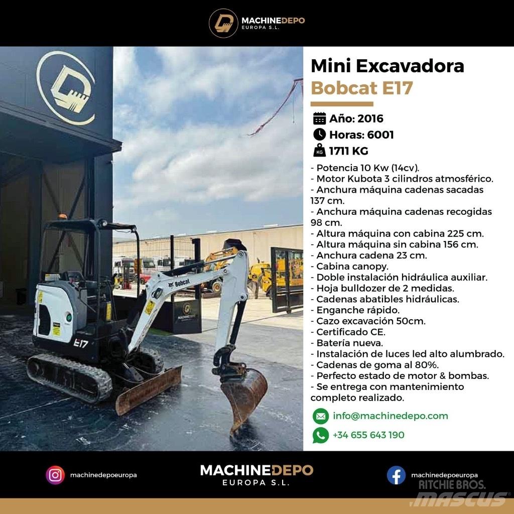 Bobcat E 17 حفارات صغيرة أقل من 7 طن (حفارات صغيرة)