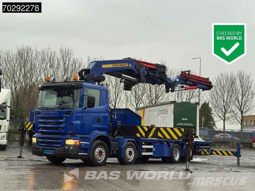 Scania R420 8X2 شاحنات مسطحة/مفصلية الجوانب