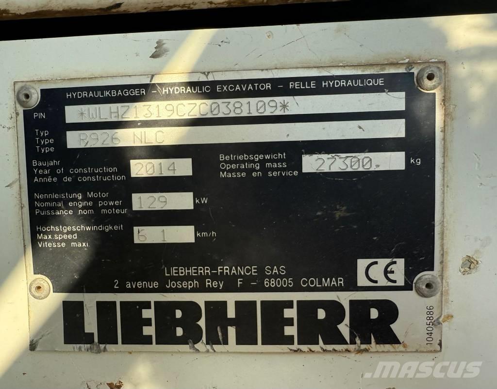 Liebherr R 926 حفارات زحافة