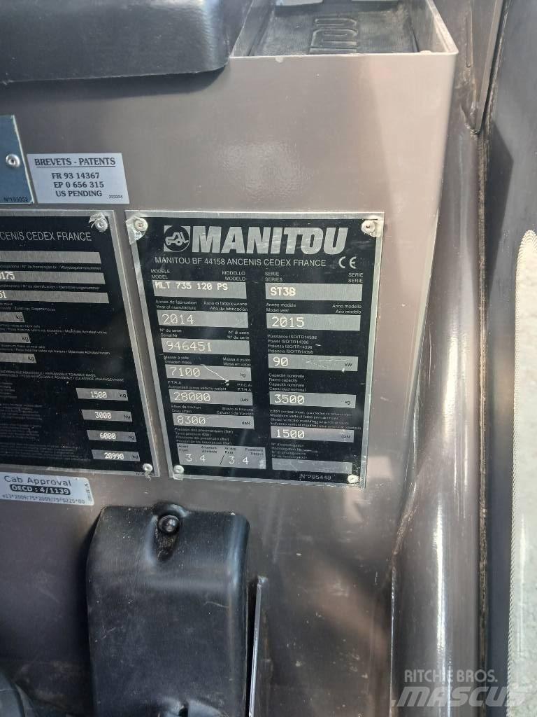 Manitou MLT 735-120 معدات مناولة لأغراض الزراعة