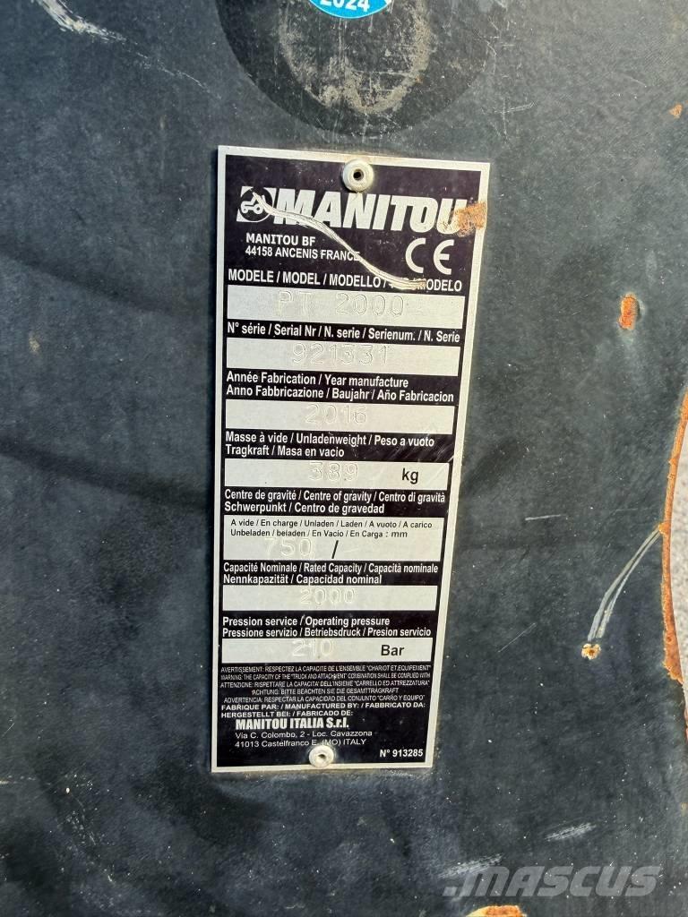 Manitou PT2000 مكونات أخرى