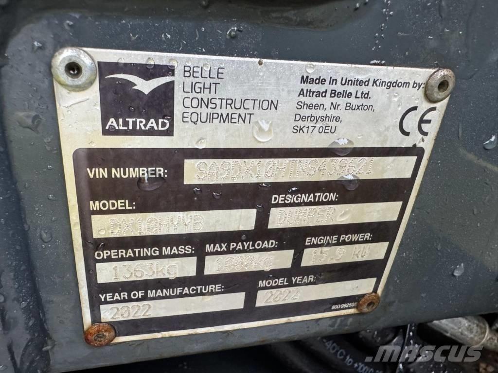 Altrad Belle DX1000 عربات نقل قلابة للمواقع