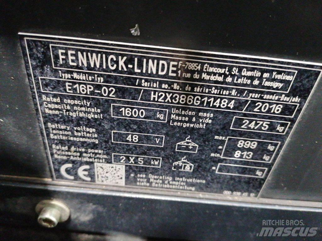 Linde E16P-02 شاحنات ذات رافعات شوكية تعمل بالكهرباء