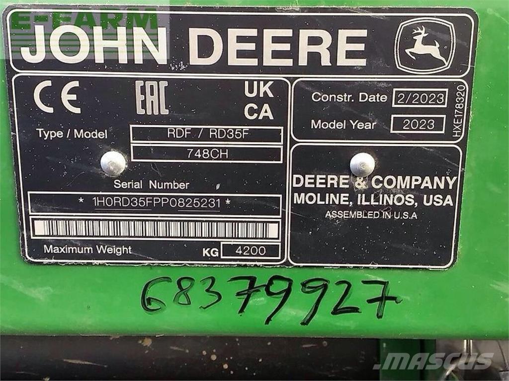 John Deere s 780 حصادات