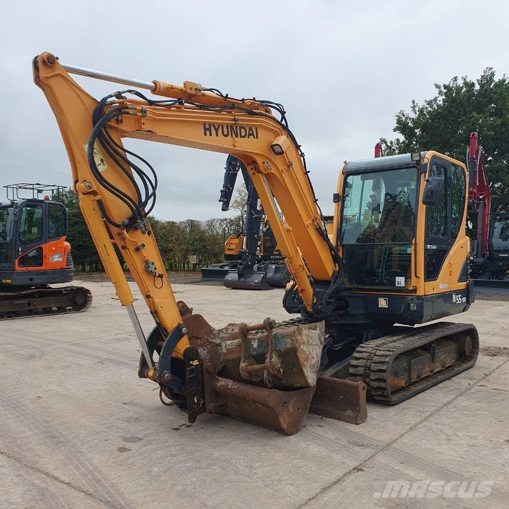 Hyundai R55 حفارات صغيرة أقل من 7 طن (حفارات صغيرة)